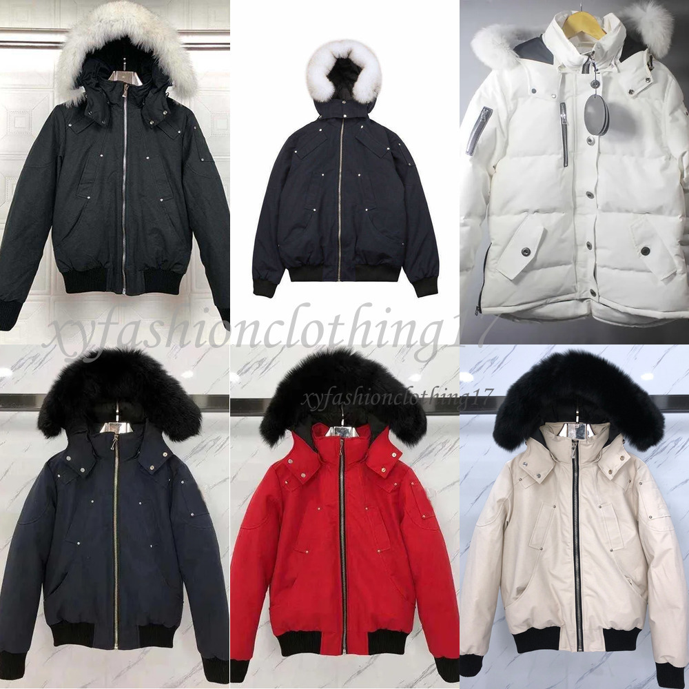 Knuckle Down Jacket Fur Collar Parka Winter Waterproof White Duck Knuckle Duster Jacket Cloak Fashion Men And Women Couples Moose Casual Version To Keep Warm