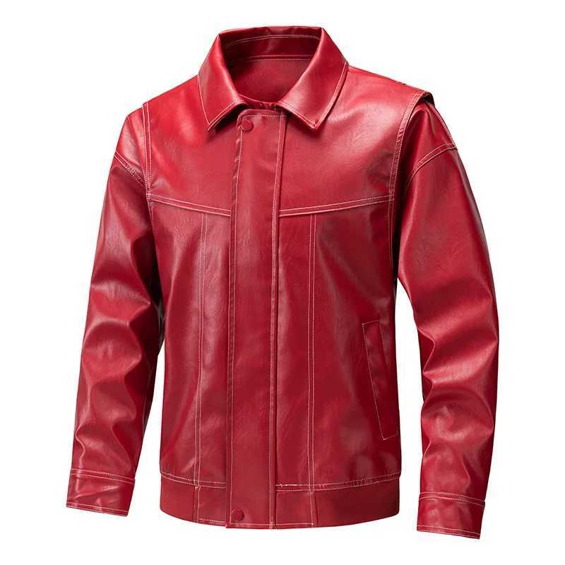 Men Fashion Leather Jacket Autumn Motorcycle Coats Male Outdoor Casual Motor Biker PU Leather JacketT251029