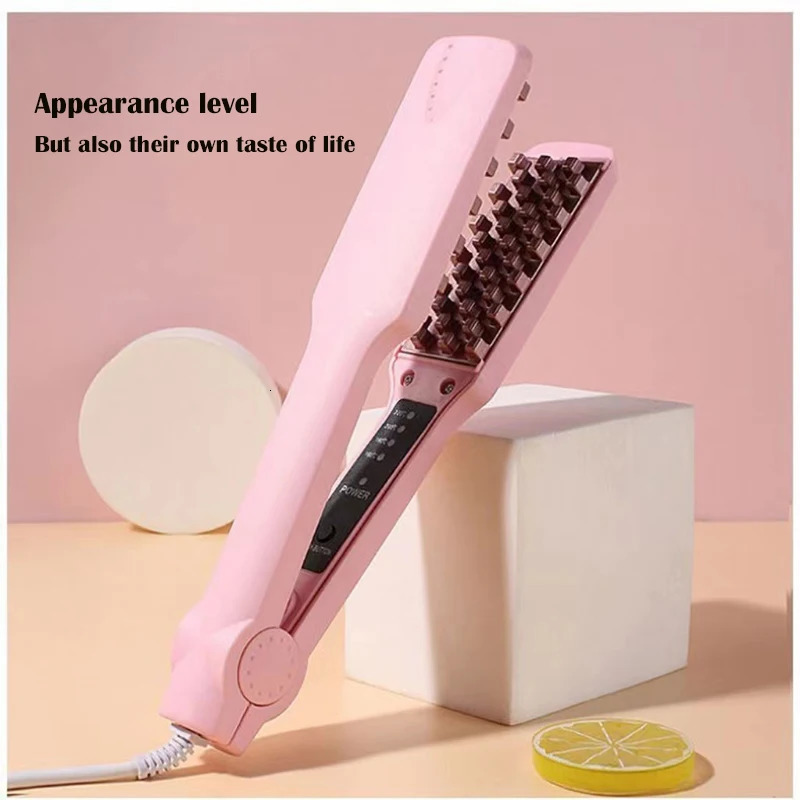 3D Grid Hair Crimper Volumizer Ceramic Professional Hair Fluffy Corrugated Curler Flat Iron Corn Hair Splint Perm 4 Temperatures 251029