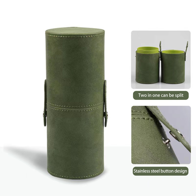 10-Piece Green Vine Makeup Brush Set: Blush, Powder, Eyeshadow Brushes & Customizable Beauty Tools