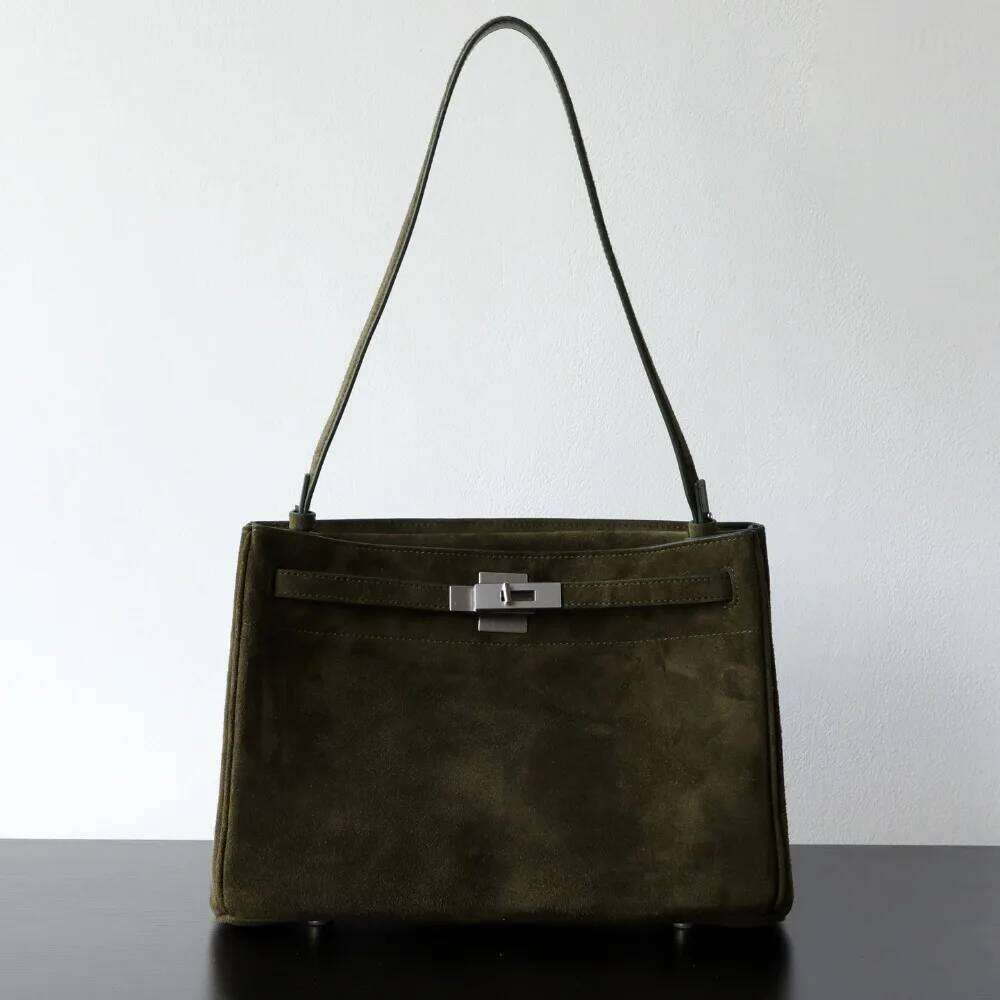 Niche Light High Sense Retro Suede Casual Cashmere Small Square Single Shoulder Messenger Bag Commuting Temperament