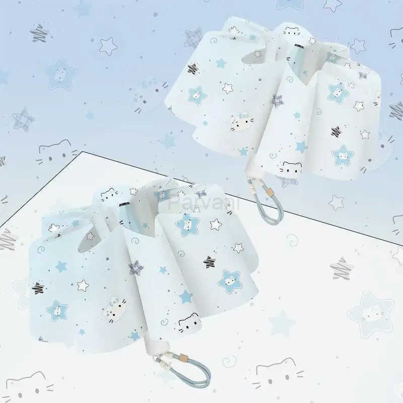 Sanrio Hot Sanrio Hello Kitty Student Foldable Umbrella Kawaii Anime Go Shopping Convenient Sunscreen and Uv Protection Umbrella New L251029