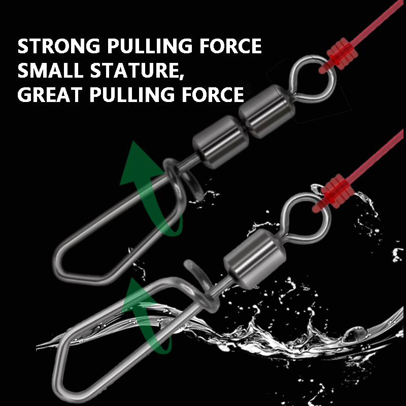 Spot high-speed T-shaped swivel connector, 8-shaped ring manufacturer wholesale, outdoor fishing accessories, fishing gear small accessories (black)