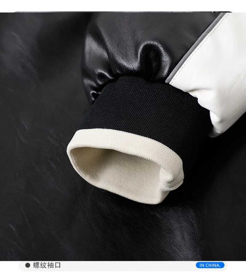 Mens LargeSized Leather Jacket 2025 New Trendy Motorcycle Wear Spring Autumn Mens Coat Stylish Casual OuterwearT251029