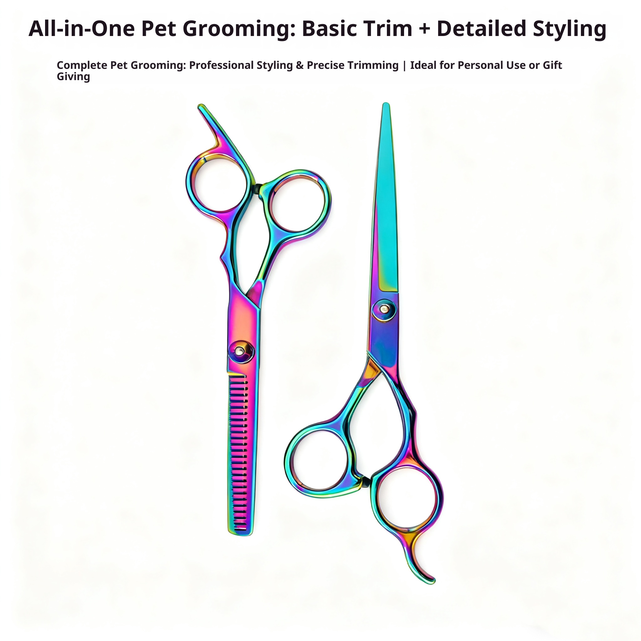 Pet Grooming Scissors Corgi & Pomeranian Trimming Tools Professional-Grade Pet Stylist Shears