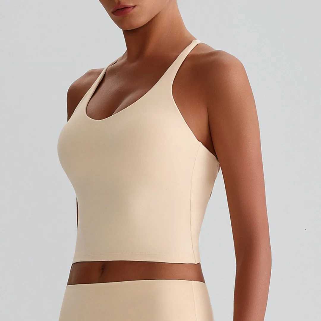 Sexy Tight Sport Butter Top Women Fitness Bra Cross Back Gym Shoulder Strap Underwear Yoga Vest Chest Pad Polyester spandexXJ251029