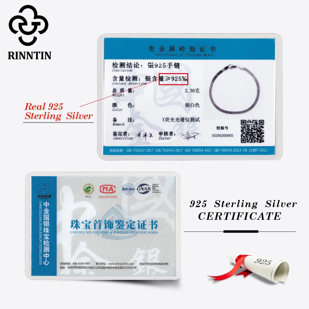 Rinntin 925 Sterling Silver 28mm Flat Mesh Chain Bracelets HightQuality Bangle Chain Simple Women Men Daily Accessories SB216 251028