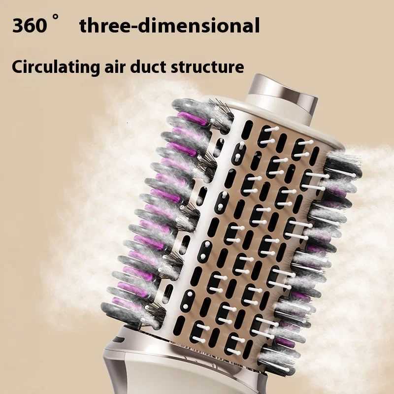 3in Multifunctional Hair Straightening Blow Dryer Volumizing Brush Curling Iron Hair Comb W251029