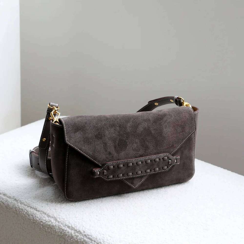 Suede Envelope Fall Winter Latest Style Niche Creation Matte Leather Vintage Minimalist Shoulder Crossbody Bag Women's Bag Suotong1029