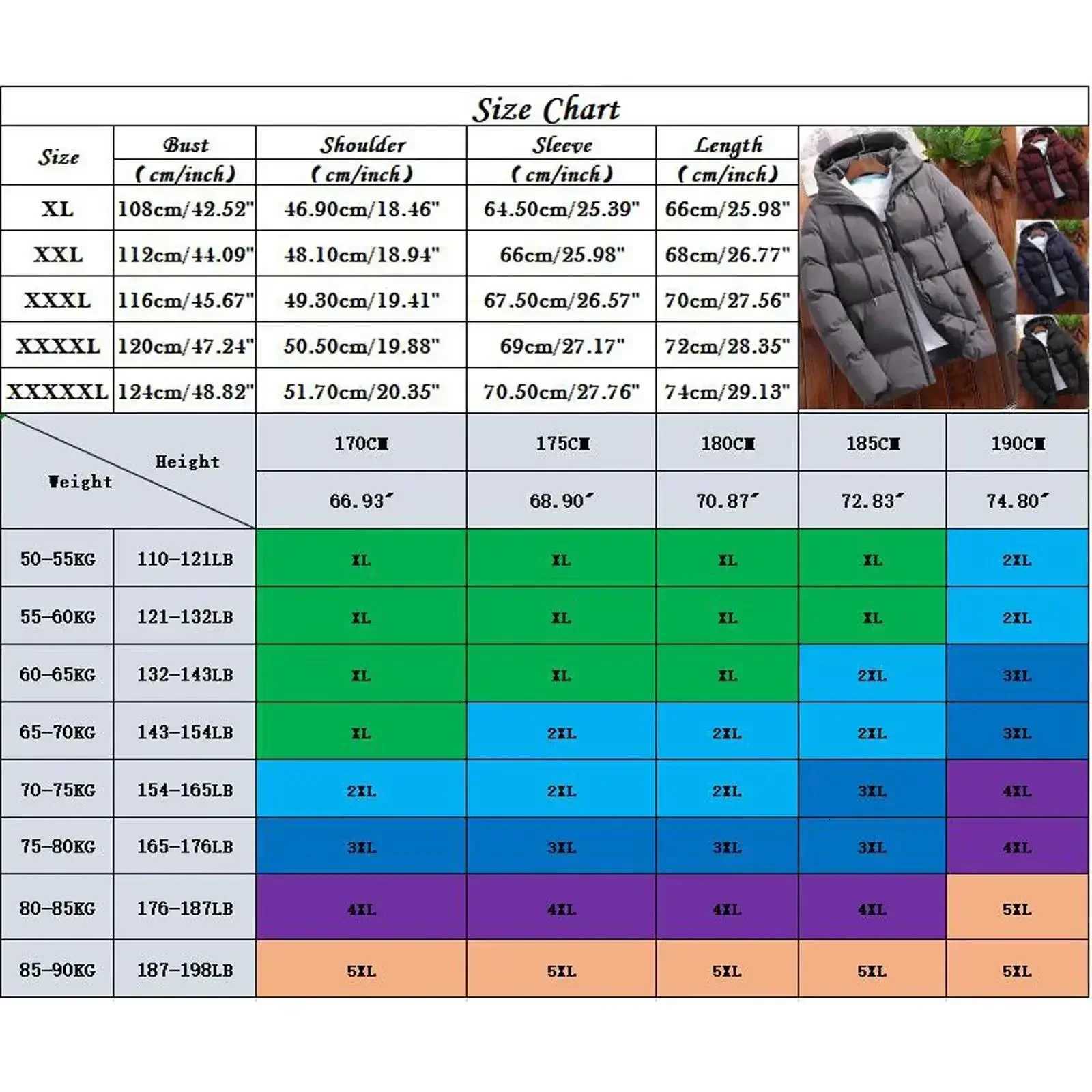 Mens Thick Puffer Hooded Jacket Casual Warm Parkas Business Winter FashionTrendy Versatile Comfortable Mens Clothing W251029