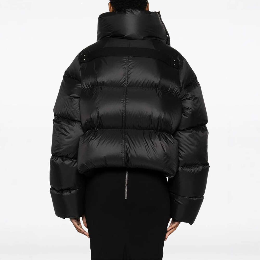 Dark Wind Women's Winter Jacket Y2k Duck Down Filled Fluffy Full Warm Windproof Scarf Collar Down Jacket 2024 Fall / Winter New