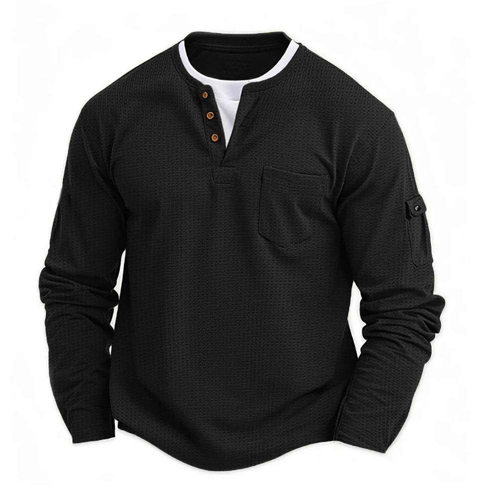 Spring and autumn men longsleeved solid color shirt standup collar comfortable buttondown fashionable slim S2XL 251029