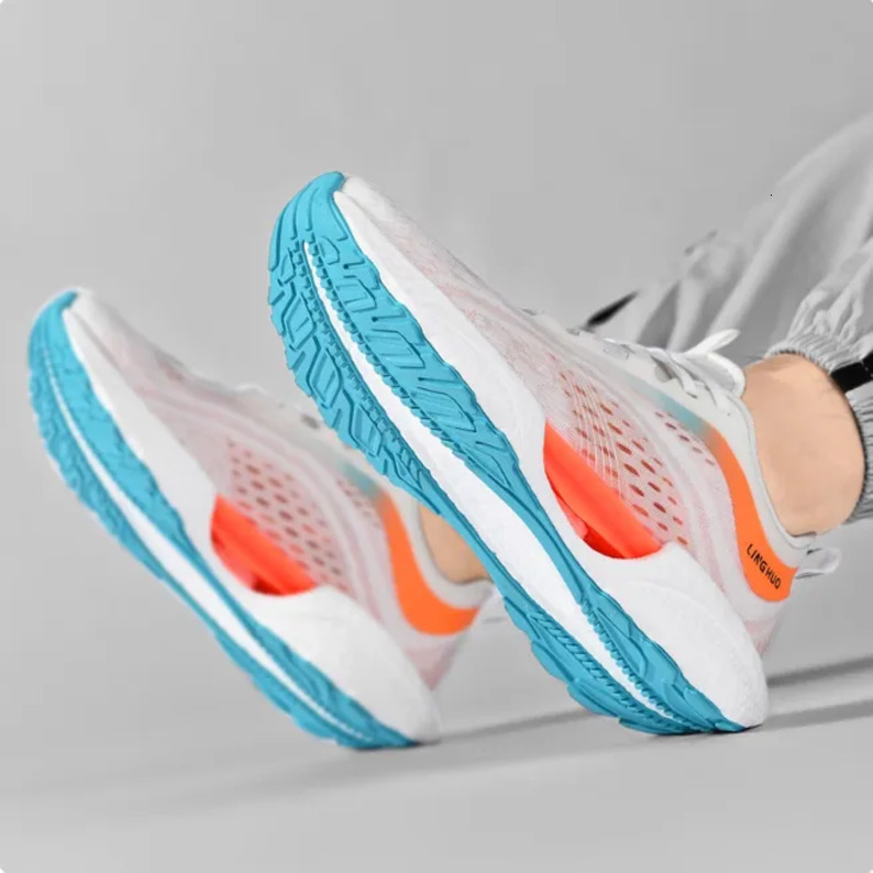 ONKE Autumn Breathable Shock Absorption Lightweight Mesh Sports Shoes Women's Ultra-Light Thin Running Shoes Flexible Easy-Match Suitable for Fit