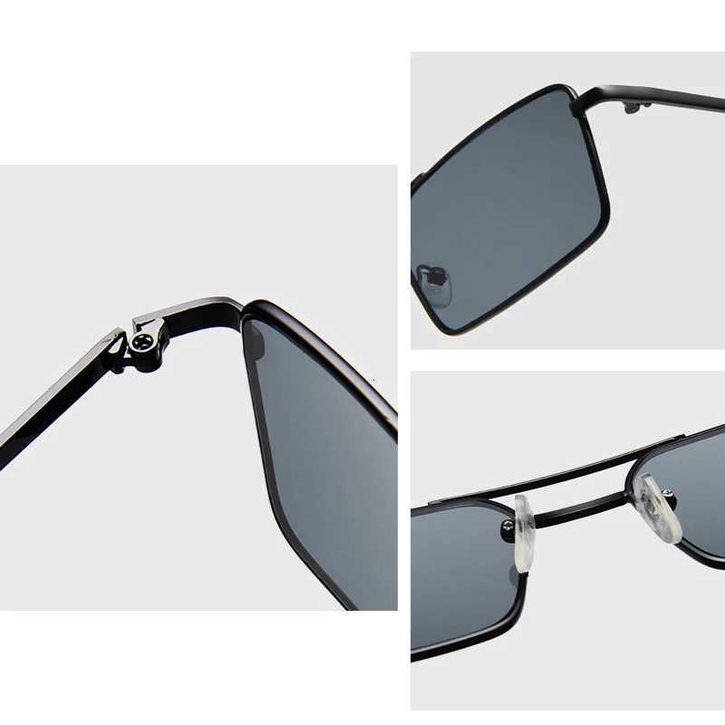 Vintage Rectangle Sunglasses Women Men Classic Small Metal Sun Glasses Female Fashion Summer Outdoor Driving Vacation ShadesL251029