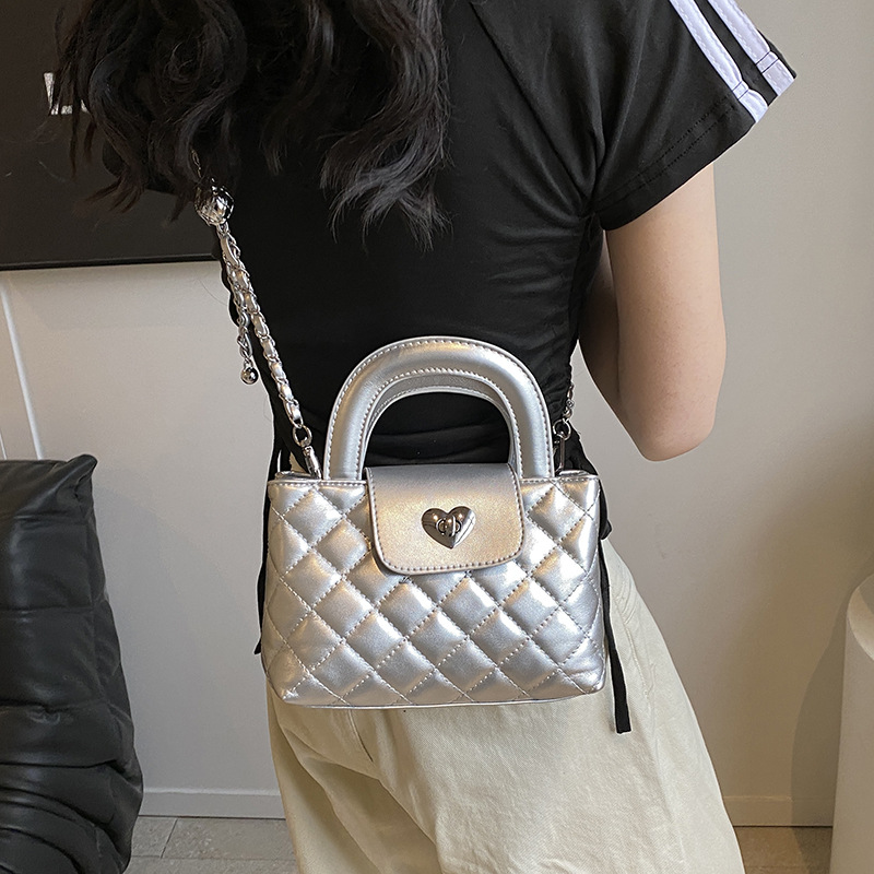 Fashions Bag 2025 Quilted Chain Strap Bag for Women, Elegant Shoulder Crossbody Bag & Top Handle Purse, Luxury Textured Design Free Shipping