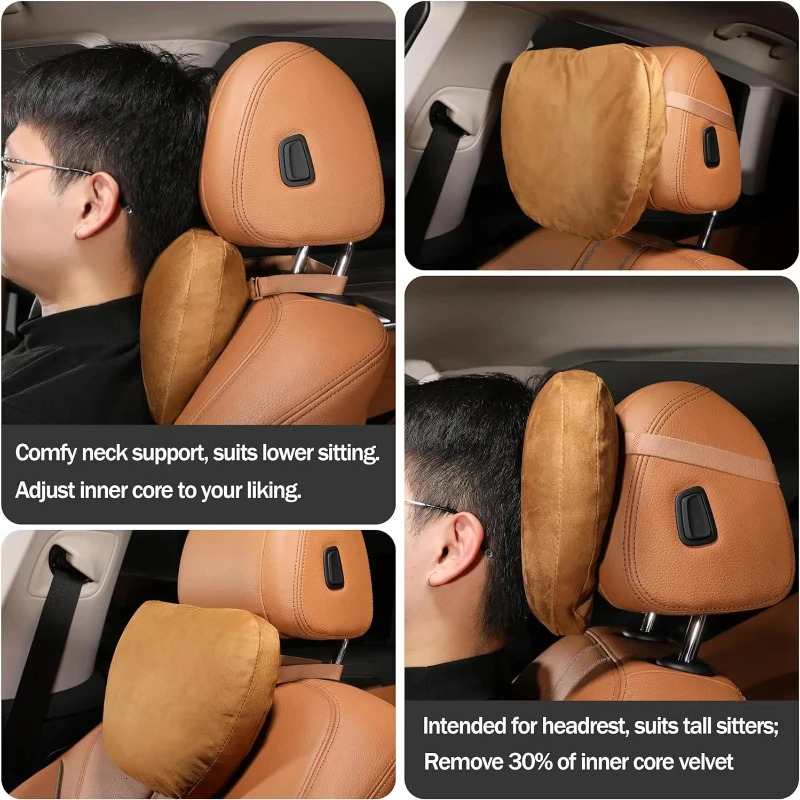 Car Neck Pillow Car Seat Headrest Pillow Auto Memory Cotton Protector Cushion For Universal Car Head Support for Gaming Chair 251029
