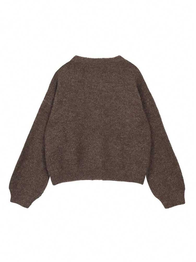 2025 AutumnWinter New Arrival Retroinspired Colourblocked Solidcolour Dropshoulder Longsleeved Casual Knitted CardiganT251028