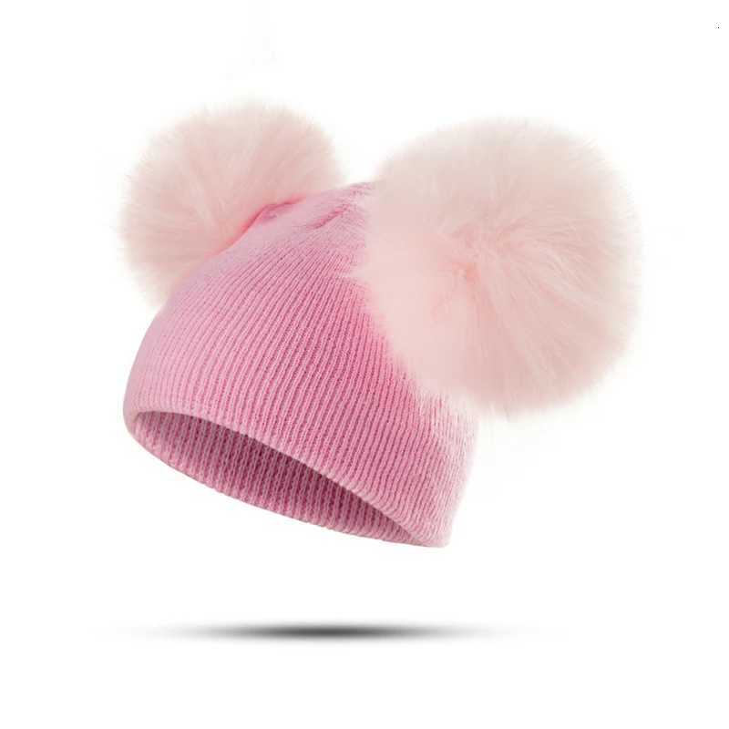 Baby Pompom Hat Winter Warmer Caps Knitted Beanie Fur Pom Gorro bebe Boys Girls Kids Photography Props Cap 1pc251028