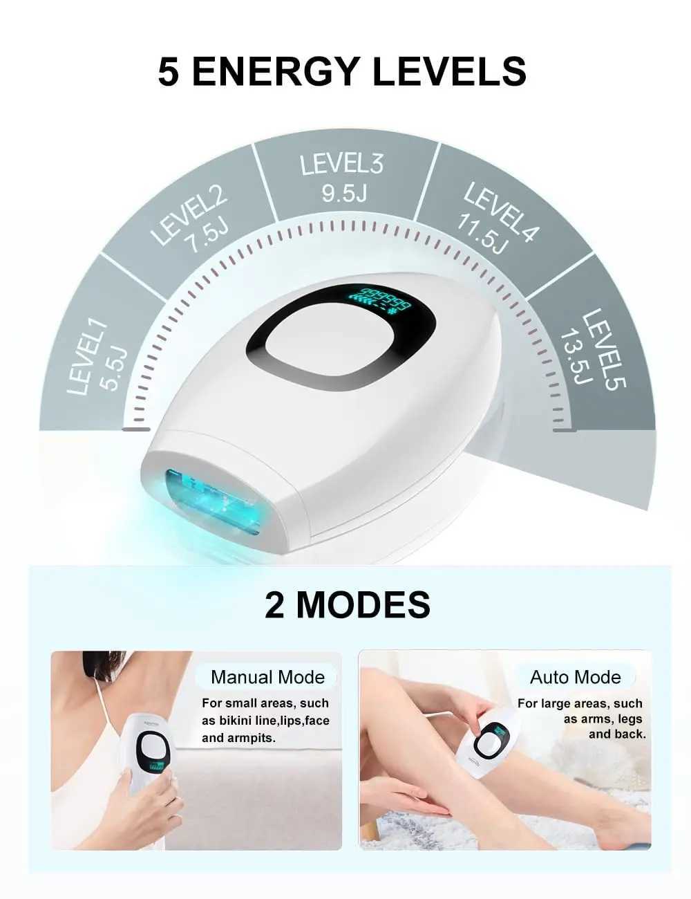 IPL 990000 Flashes Painless Permanent Laser Epilator for Women Body Bikini and Face Hair Remover Home Use J251117