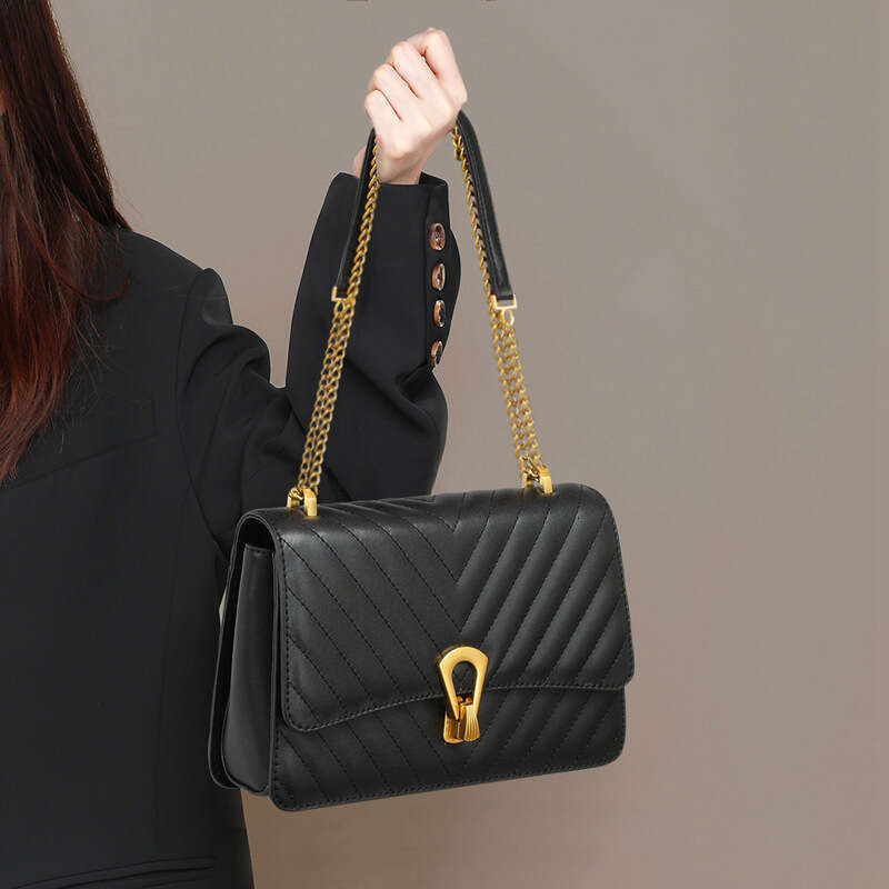 Luxury Bags Designer Autumn and Winter New Women's Cross-body Underarm High-end Leather Shoulder Chain Bag Beach Bag Handbag