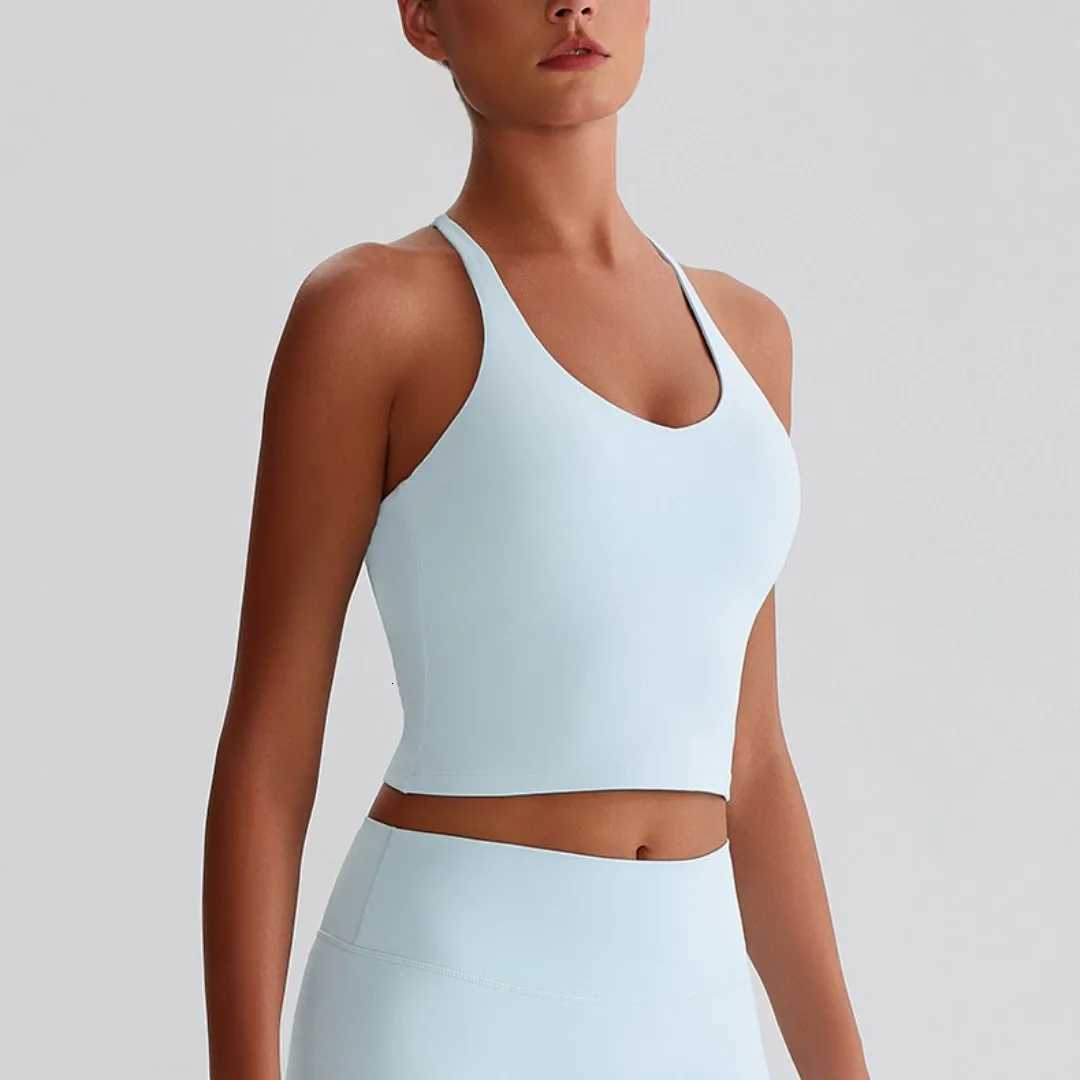 Sexy Tight Sport Butter Top Women Fitness Bra Cross Back Gym Shoulder Strap Underwear Yoga Vest Chest Pad Polyester spandexXJ251029