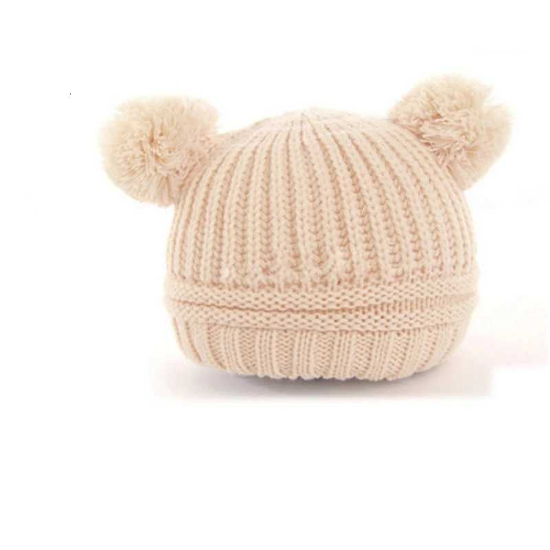 Baby boy and girl Knitting Hat Winter Warm Hairball Ears Lovely Children Cap Christmas Gifts251028