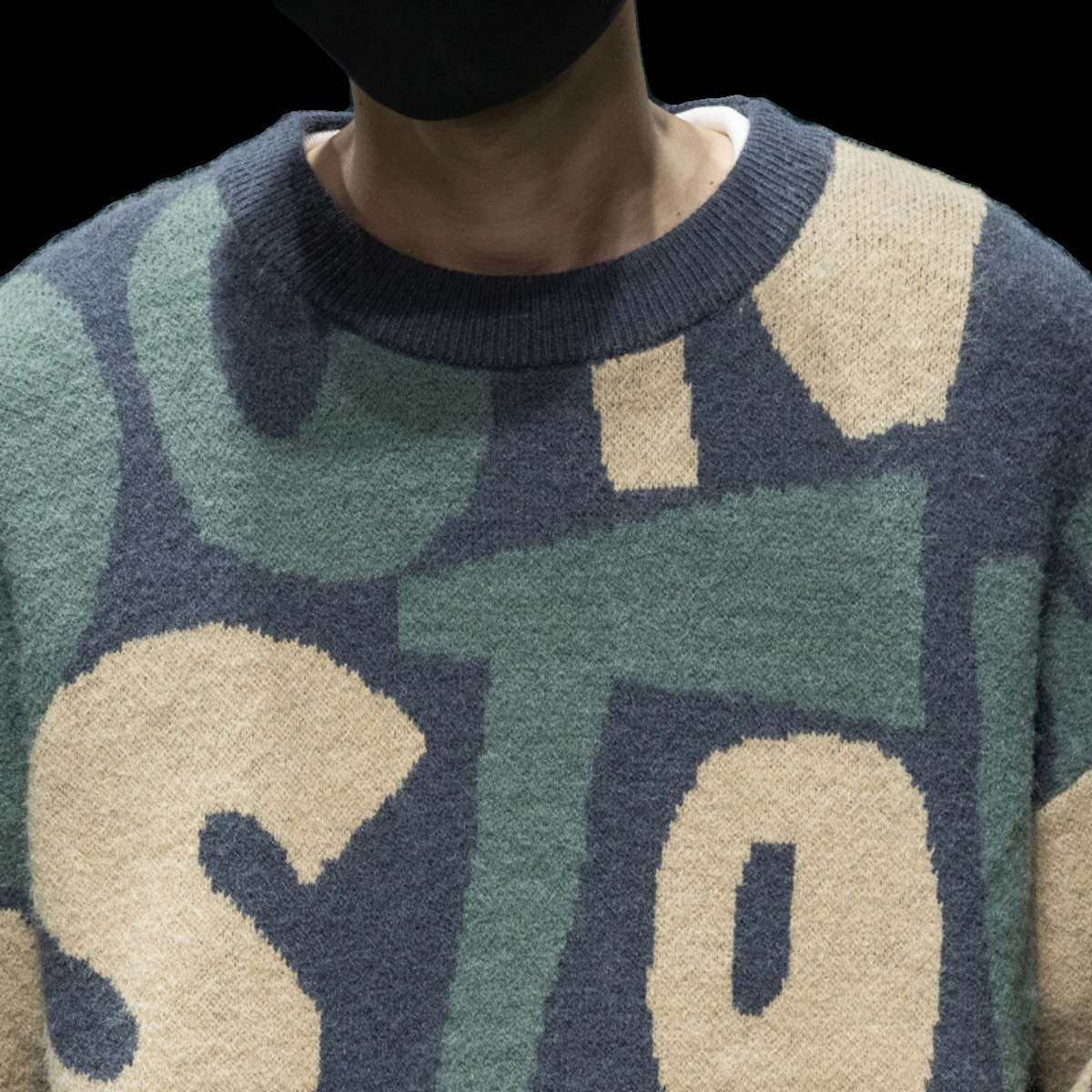 Autumn and winter new retro sweater men's loose fashion brand designer round neck sweater plus size winter thick knitted sweater jacket fashionab