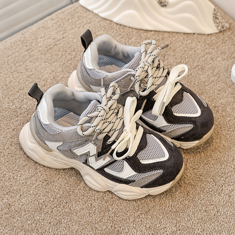 Free shipping Fashionable Big children's running shoes breathable children's sports shoes boys' trendy brand dad shoes autumn children&