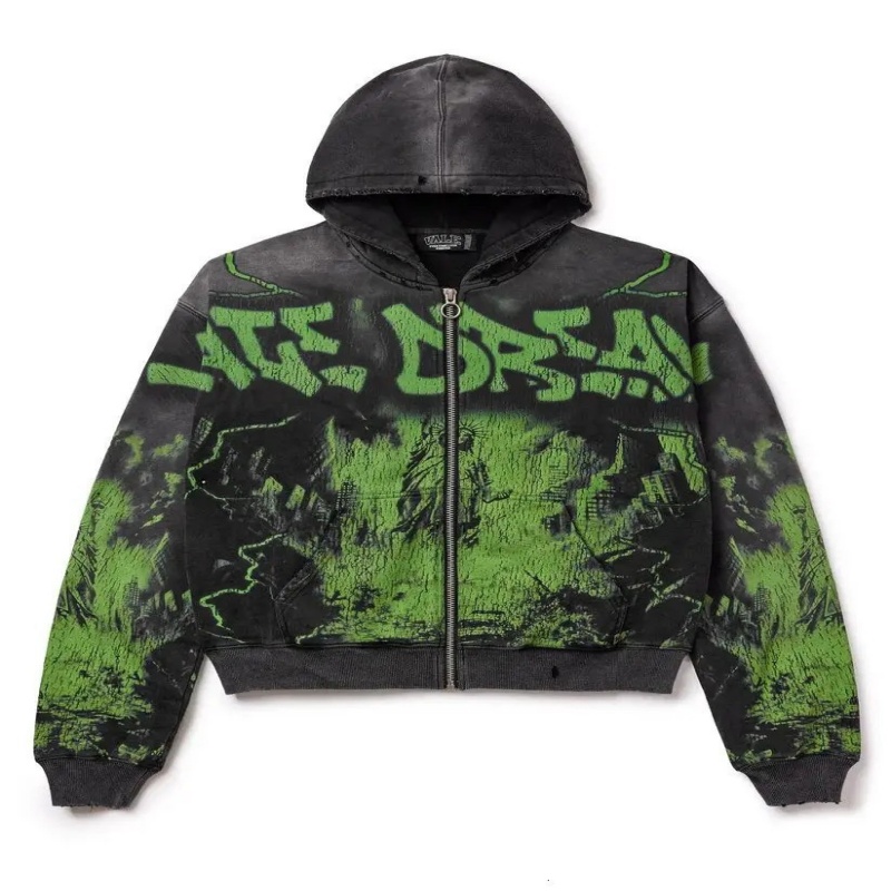 Men's Hoodies American Hip Hop Skateboard Hoodie 3D Graffiti Print Zipper Mens Womens Streetwear Casual Long Sleeve Pullover Sweatshirt