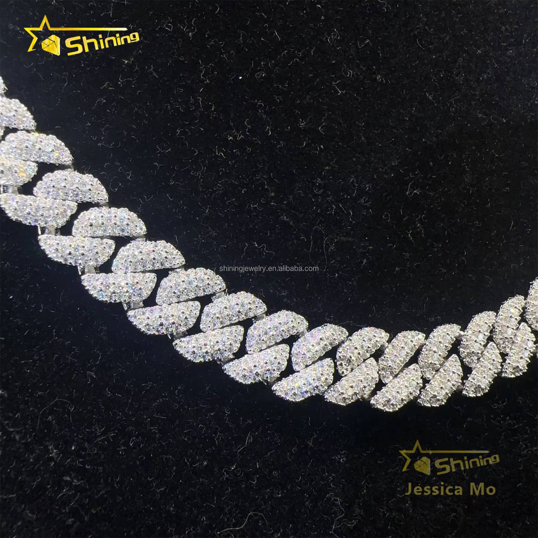 Drop Shipping Prong Setting GRA Certificate S925 10mm 3Rows Stone Iced Out VVS Moissanite Miami Cuban Link Chain Bracelet MenDesigner style