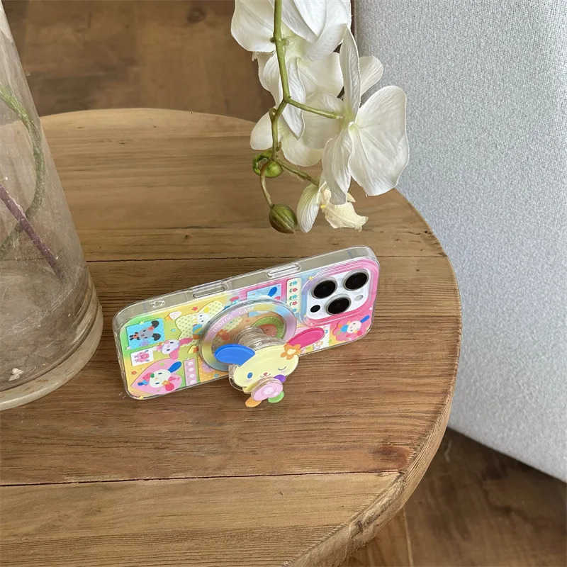 Rainbow Rabbit dopamine bunny art Phone case For iPhone 17 16 15 14 13 Pro Max Case Cute Luxury Cartoon shockproof Cover M251029