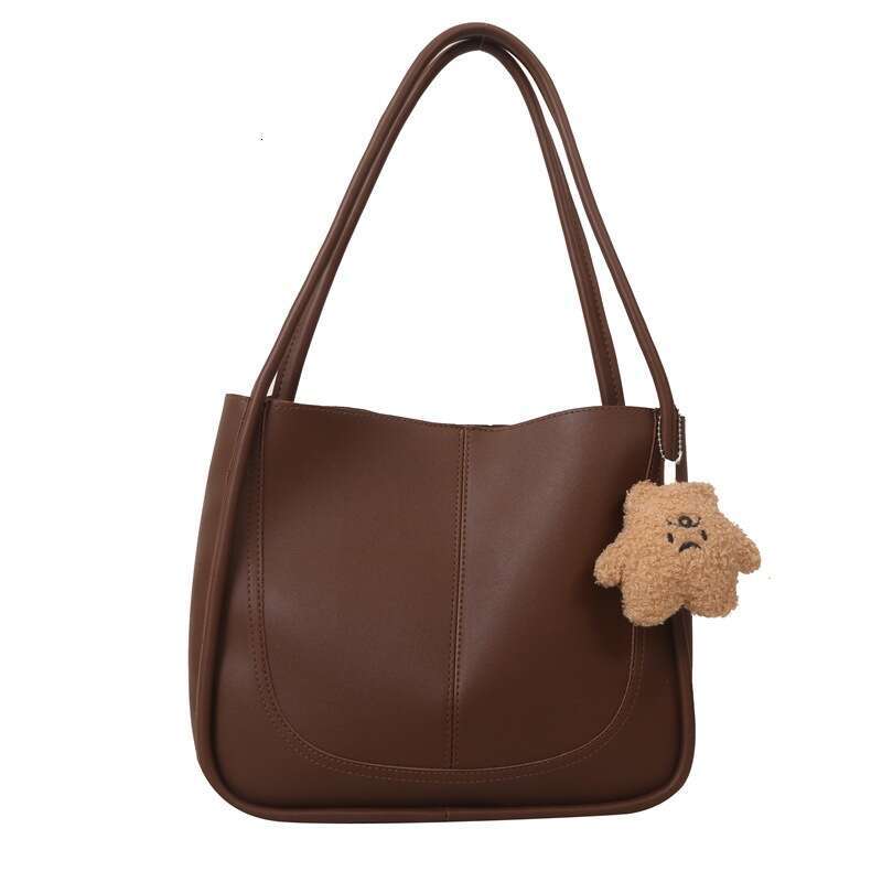 Designer bag Textured Large Capacity 2023 Winter New Pendant Stylish Casual Simple Fashion Commuter Single Shoulder Tote Bag