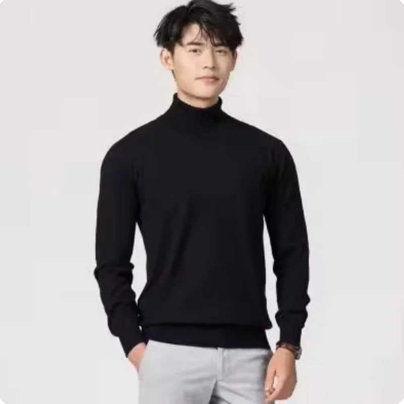 Cashmere turtleneck men sweater clothes for 2024autumn winter hombre pull homme hiver pullover men high neck sweaters J251029