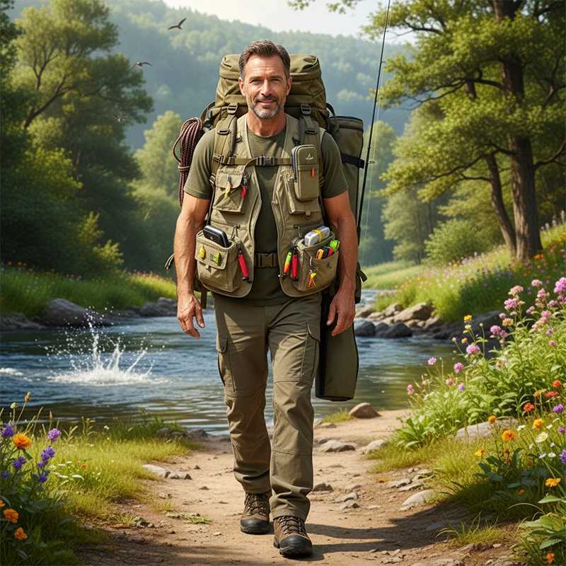 Mens Business Casual Outdoor Vest MultiPocket MultiFunctional Large Waist Fishing Vest Middleaged Mens Tooling Waistcoat W251029