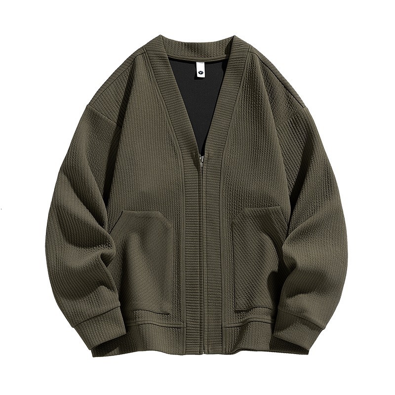 2025 Designer Jacket Autumn Winter New Korean Style Light Mature Jacket For Men Loose Simple Design High-end Niche Knitted Sweater Coat