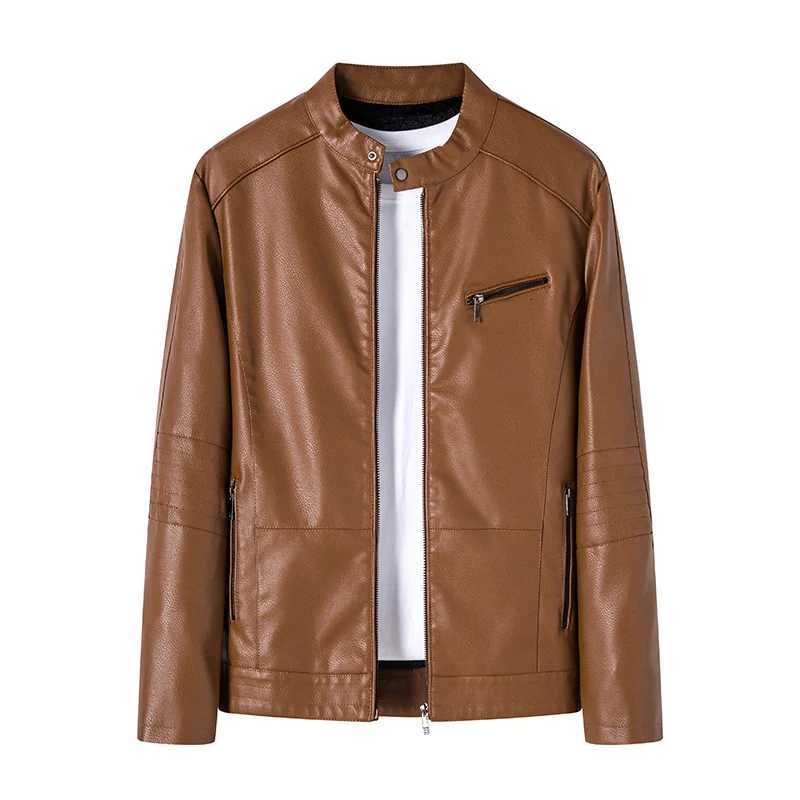 Motorcycle Jacket Spring Fashion Trend Coat Autumn Mens Slim PU Leather Jacket New Korean Slim Fit Casual Mens Leather JacketT251029