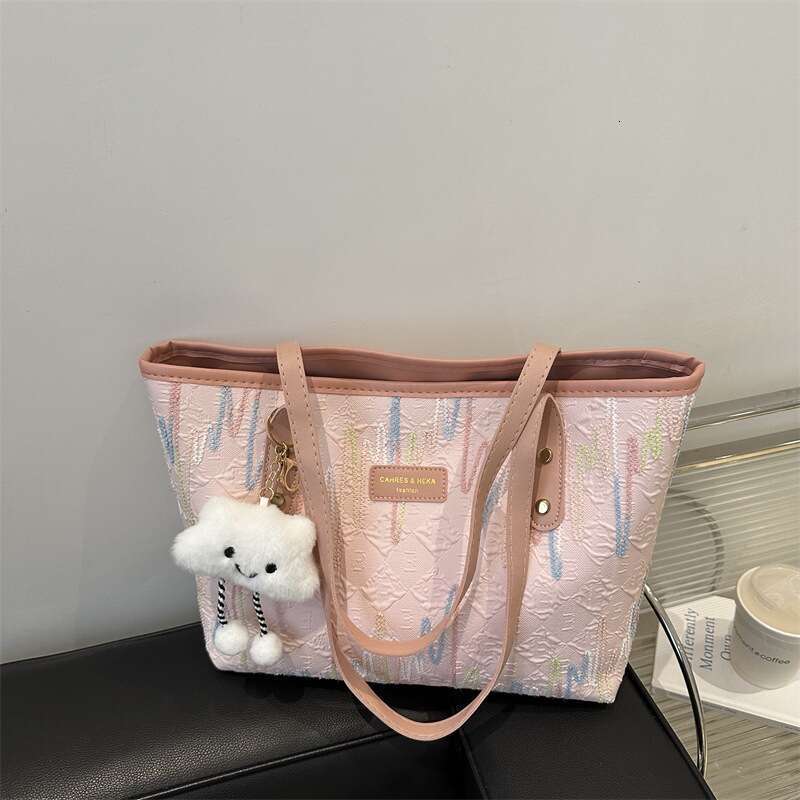 Designer bag Trendy Capacity Zipper for Women 2025 New Simple Large Cute Textured Commuter Tote Shoulder Bag