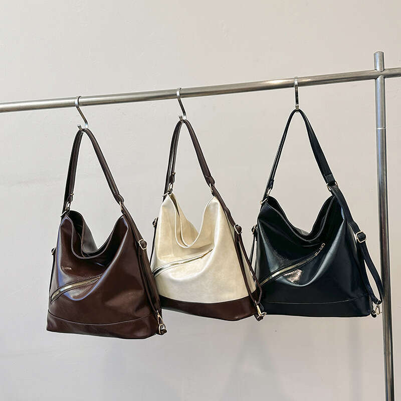 Designer bag Tote for Women 2024 New Large Capacity Commuter Backpack Color-Block Chain Single Shoulder Crossbody Autumn Winter Bucket Bag