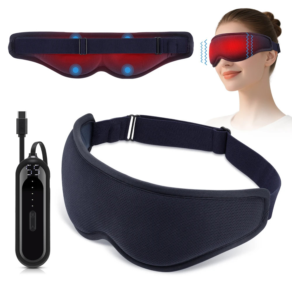 3Level Heated Eye Mask Reusable Electric Steaming Eye Massager For Sleeping Eye Puffiness Anti Dark Circle Patch Eye Care 251027