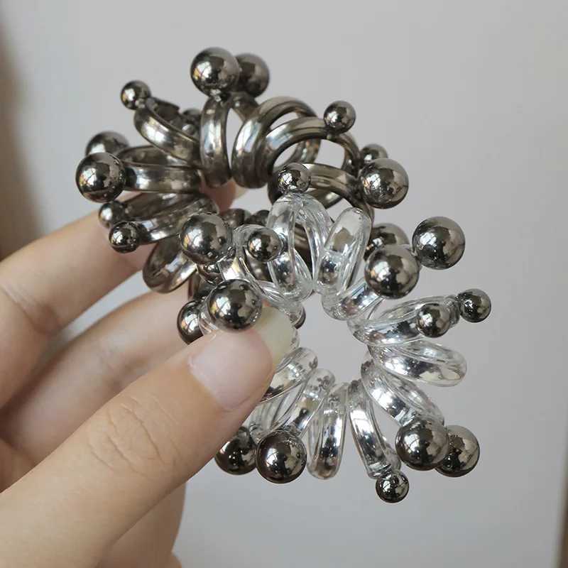 Starry Sky Transparent Pearl Phone Line Hair Circle Internet Red No Trace High Elasticity Non Damaging Hair Stretching Hair RopeW251028