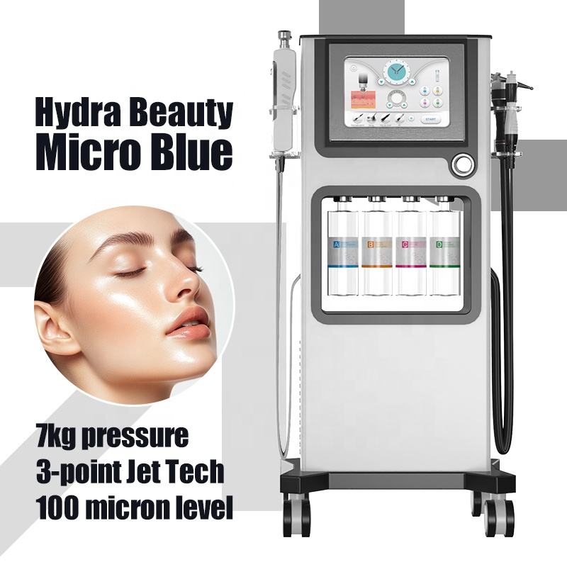 Professional 7 In 1 Ultrasonic RF BIO Hydro Dermabrasion Facial Oxygen Jet Hydra Alice Super Bubble Peel Oxygen Spa Hydra Microdermabrasion Diamond Fa