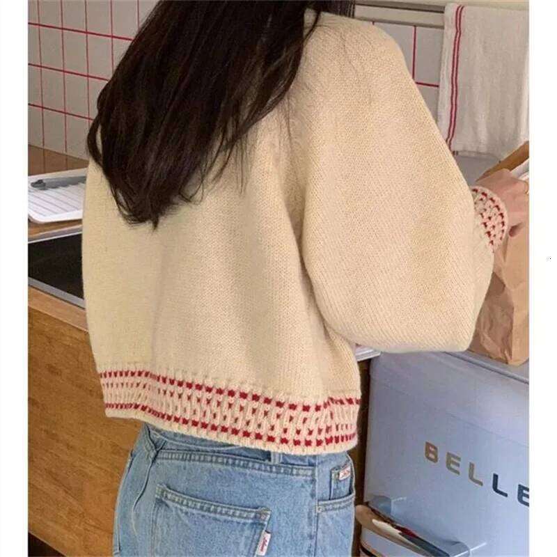 Winter Korean Style Long Sleeve Knitted Cardigan Autumn O-neck Jacket Casual Sweater Fashion Elegant Women's Knitwear