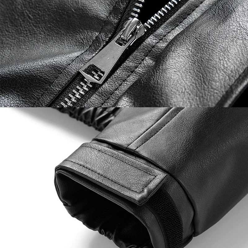 Mens Jacket Vintage Leather Spring Autumn Motorcycle Casual Coat Men Outwear JacketsT251029