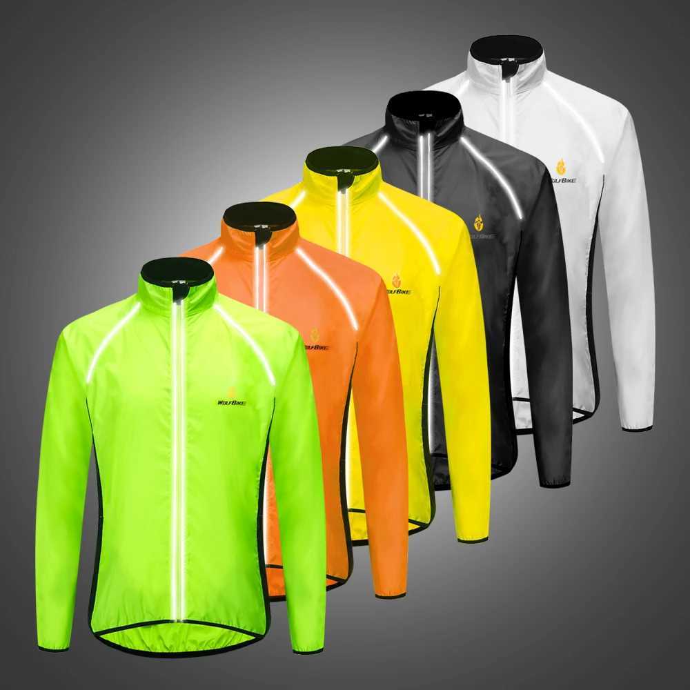 WOSAWE Men Windproof Waterproof Reflective Cycling Jacket MTB Bicycle Long Sleeve Windbreaker Sleeveless Vest Bike Coat Jersey J251029