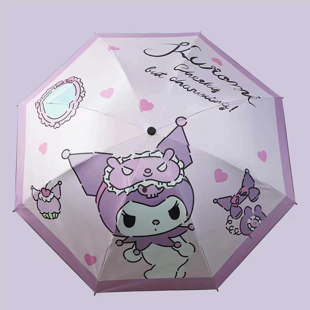 Sanrio New Hello Kitty Sanrio Sun Umbrella Folding Uv Protection Cute Cartoon Animation My Melody Upf50 DualPurpose Parasol Kawaii L251029