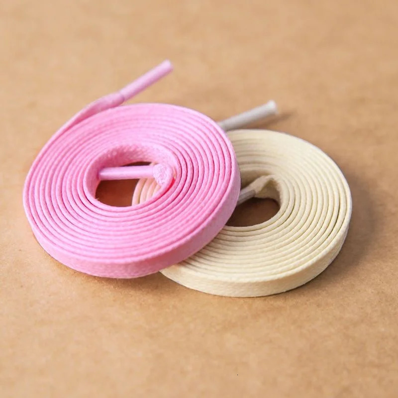 1 Pair Flat Cotton White Black Pink Shoelaces For Sneakers Sport Casual Basketball Shoes Laces Women Men Shoestrings 251029