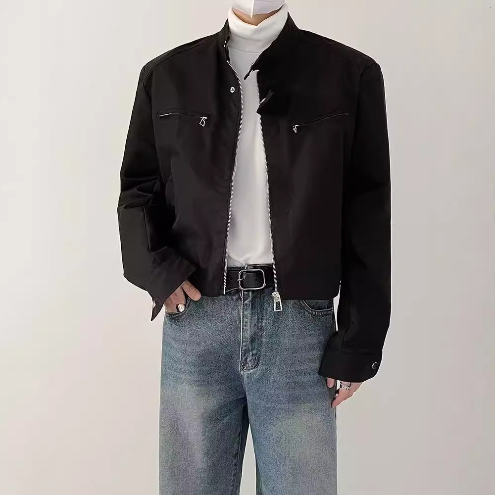 High-end Shoulder-padded Designer Jacket Short Functional Jacket For Men Spring And Autumn Niche American High Street Trendy Brand Vibe Style Motorcyc