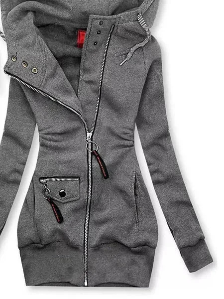 Women Oversize Hoodies Sweatshirts Pullovers Hoodie Female Patchwork Sweatshirt Autumn Warm Hoody Zipper UP Tops 251016