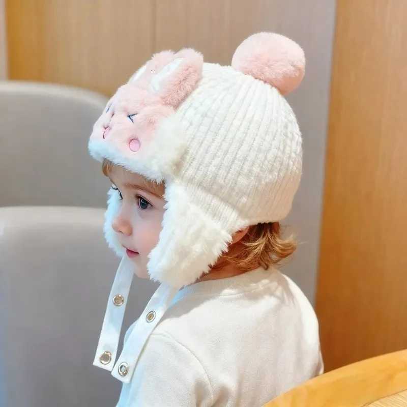 124PCS Baby Winter Hat Fleece Lined Ear Protection Earflap Cap for Toddler Girls Warm Cute Winter Beanie for Baby Girls251028