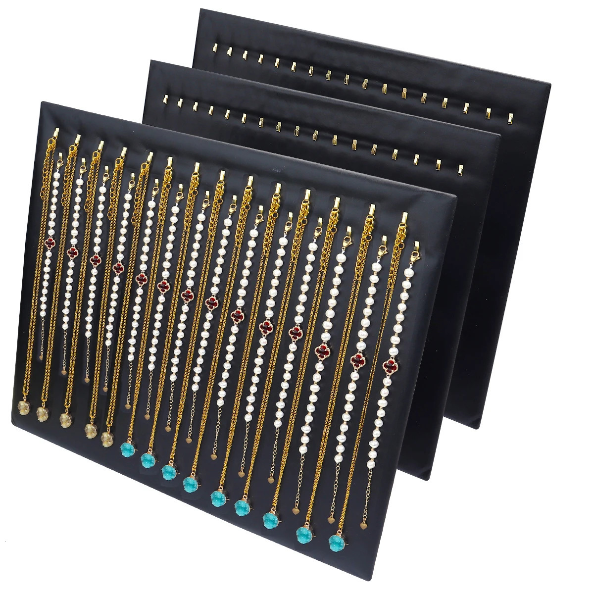 1 Piece Color Necklace Display Tray Jewelry Bracelet Showcase Storage Tools for Presentation Pography Props 251013